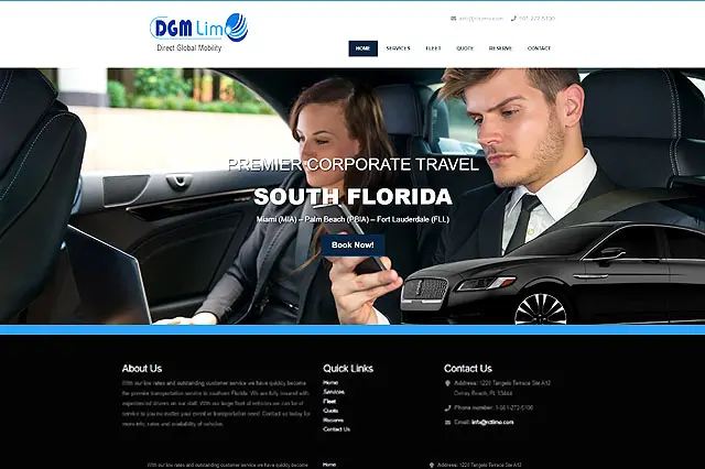 transportation semi custom web design