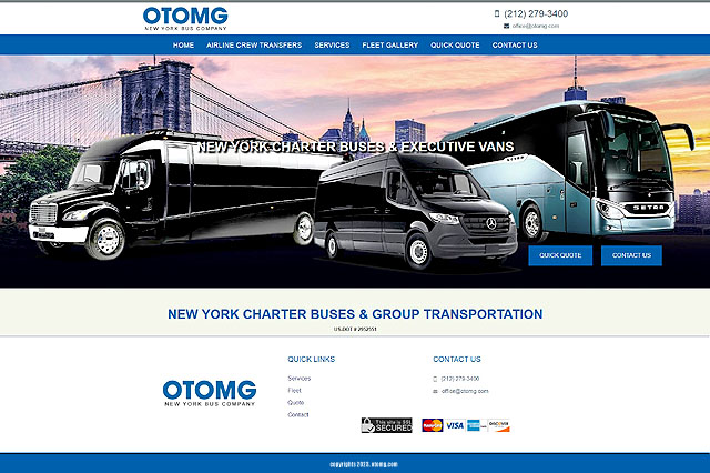 transportation semi custom web design