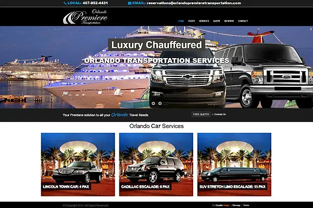 transportation semi custom web design